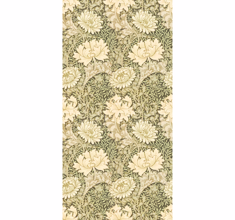 Carta da parati classica crisantemo art nouveau - TenStickers