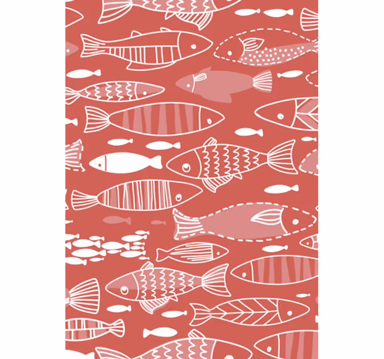 Carta da parati soggiorno molti pesci sott'acqua - TenStickers