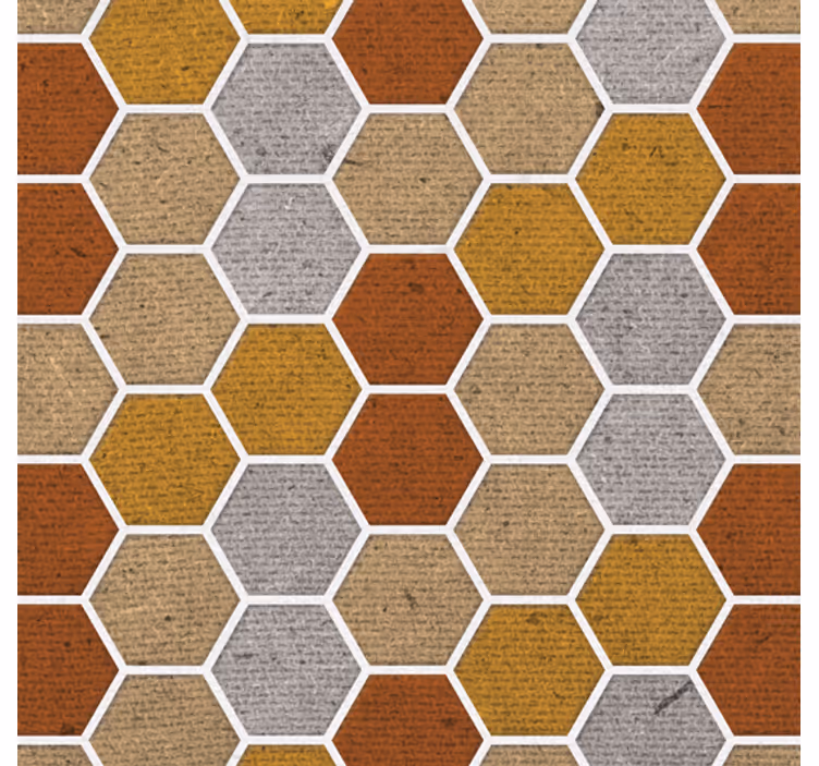 Carta da parati soggiorno effetto alveare - TenStickers