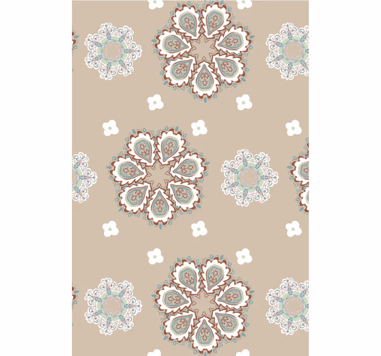 Carta da parati soggiorno motivi floreali eleganti - TenStickers