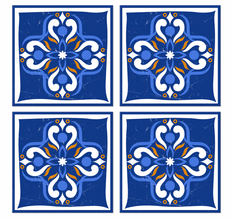 Carta da parati effetto piastrelle piastrelle mediterranee - TenStickers