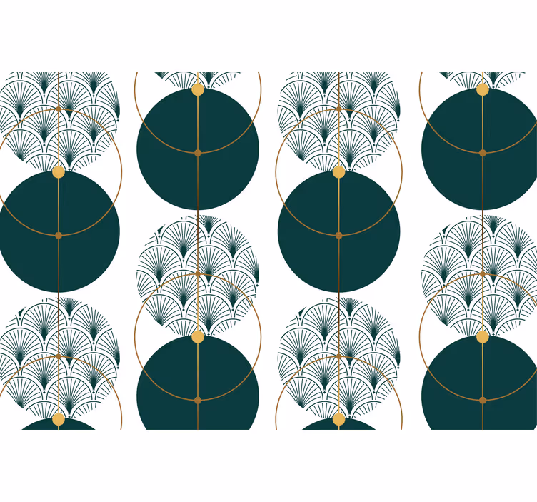 Carta da parati geometrica stile glamour - TenStickers