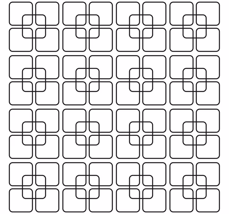 Carta da parati geometrica motivo urbano quadrato nero - TenStickers