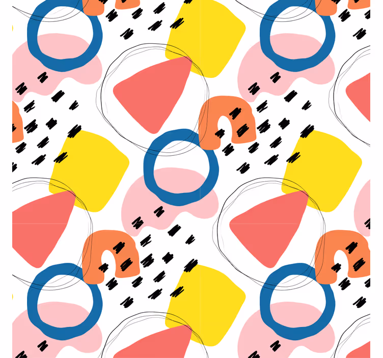 Carta da parati vintage motivo geometrico pittorico - TenStickers