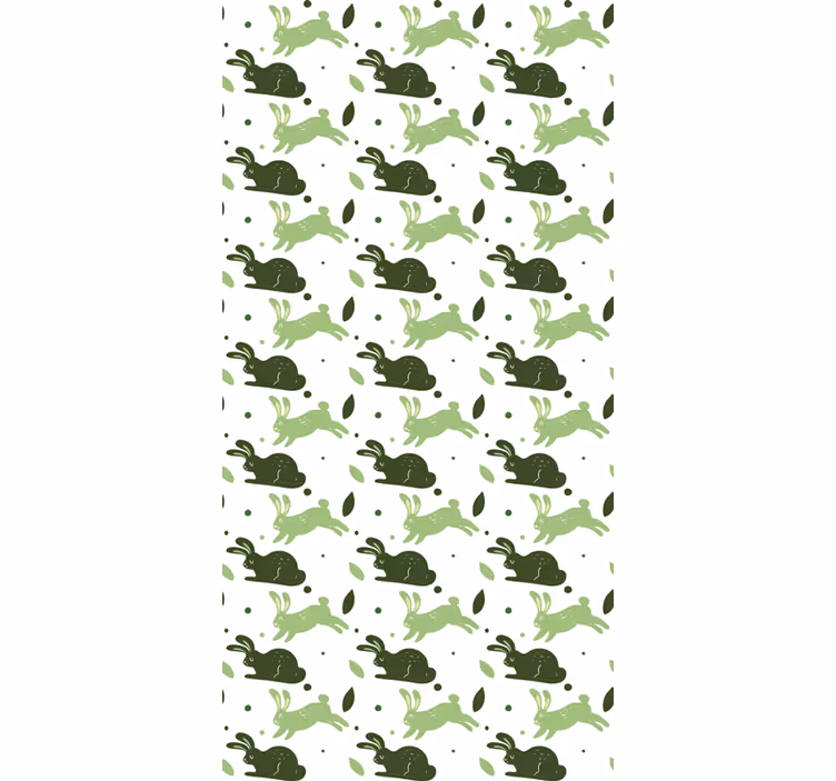 Carta da parati dinosauri conigli verdi - TenStickers