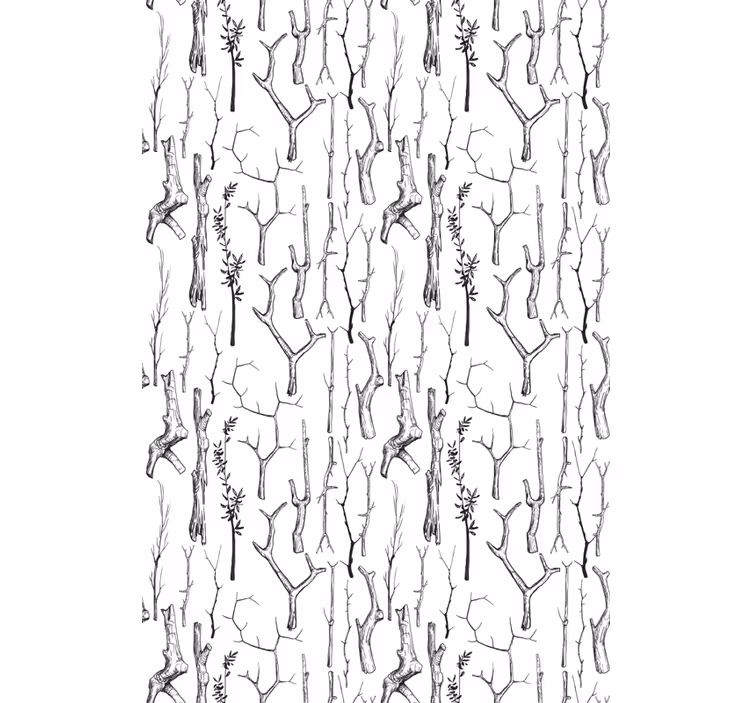Carta da parati alberi tronchi grigi - TenStickers
