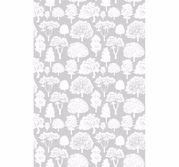 Carta da parati alberi bianchi e grigi - TenStickers