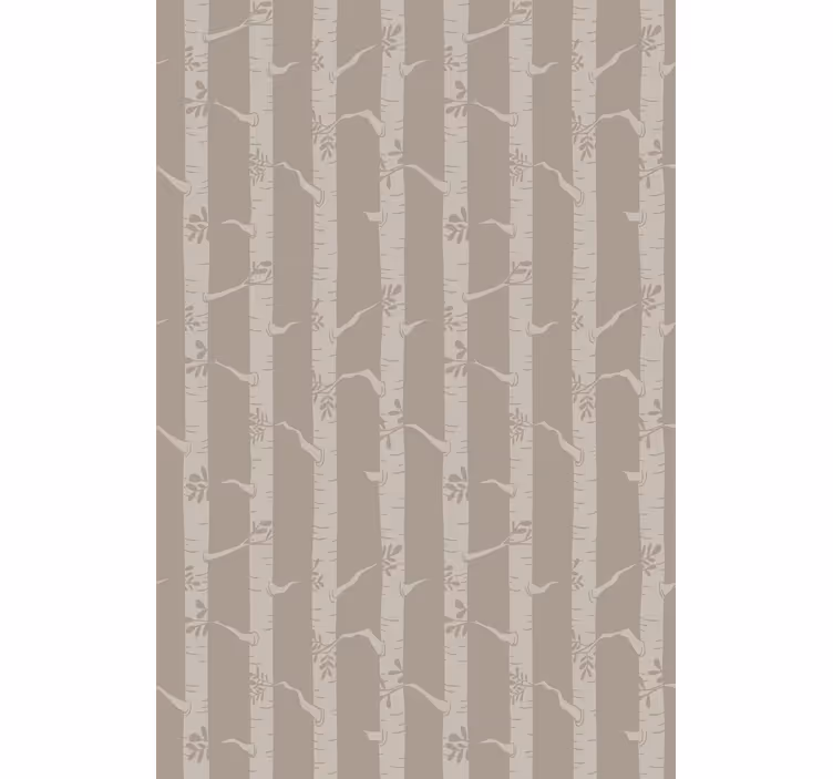 Carta da parati alberi motivo scandinavo sottili - TenStickers