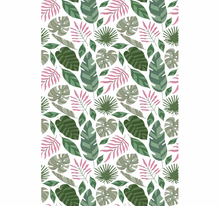 Carta da parati soggiorno tema verde tropicale - TenStickers