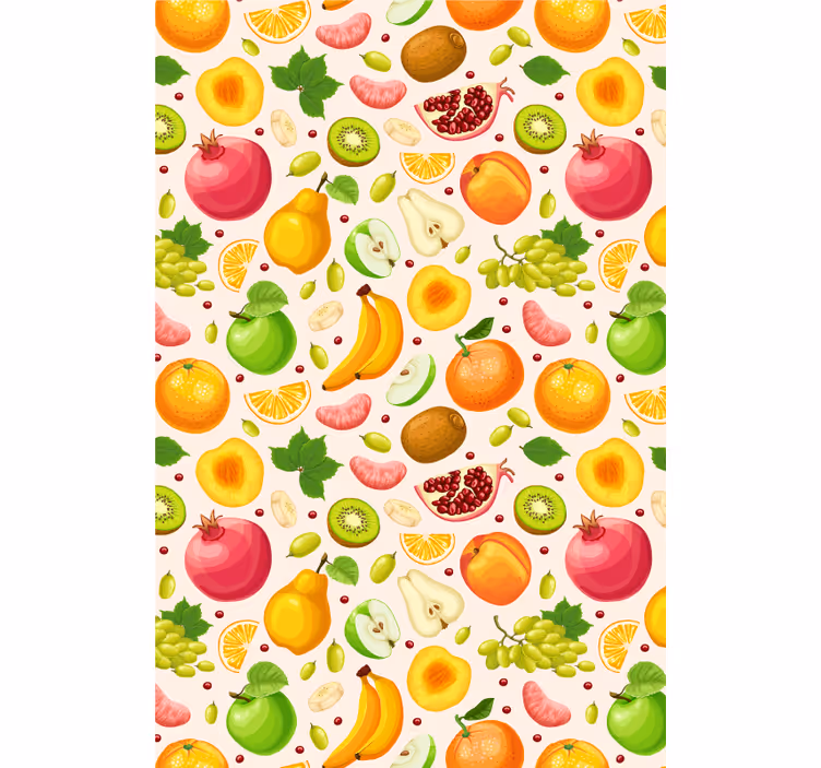 Carta da parati cucina misto di frutta colorata - TenStickers
