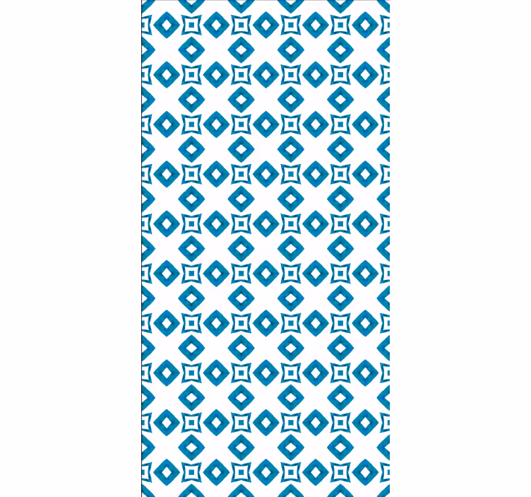 Carta da parati cucina motivo geometrico blu - TenStickers