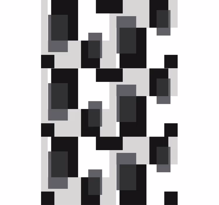 Carta da parati moderna blocchi colorati bianco e nero - TenStickers