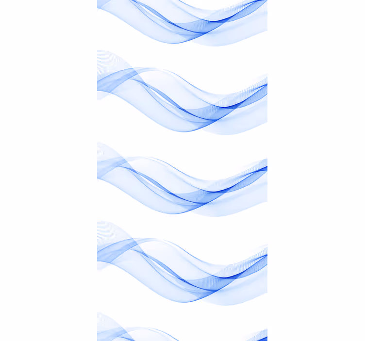 Carta da parati moderna onda blu astratta - TenStickers