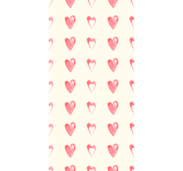 Carta da parati moderna cuori spezzati decorativi - TenStickers