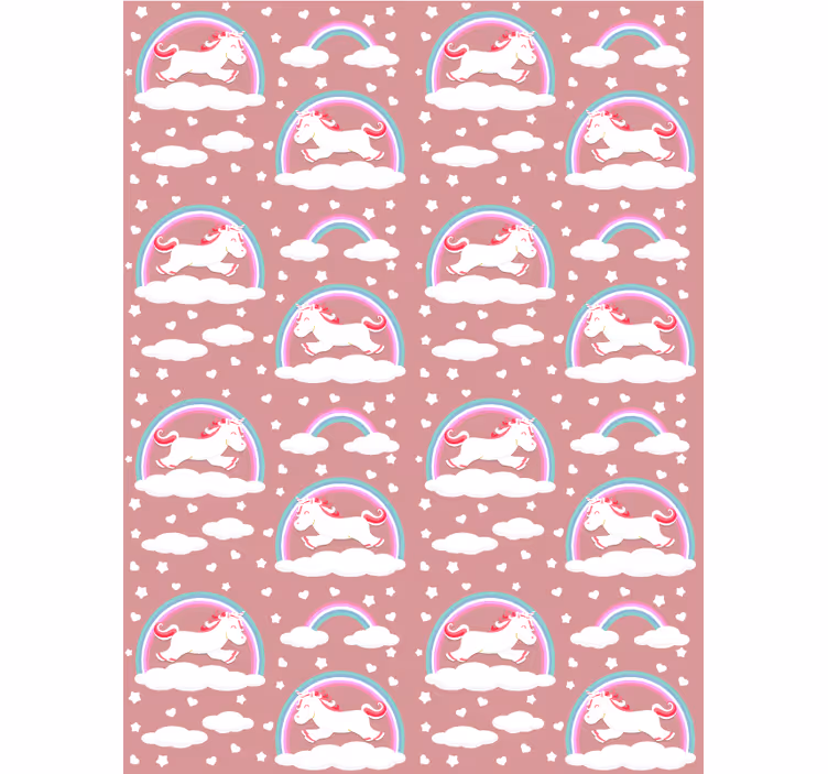 Carta da parati cameretta tema unicorno magico - TenStickers