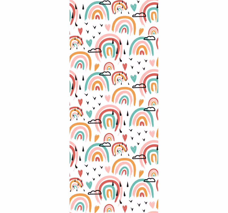 Carta da parati cameretta motivo arcobaleno vibrante - TenStickers