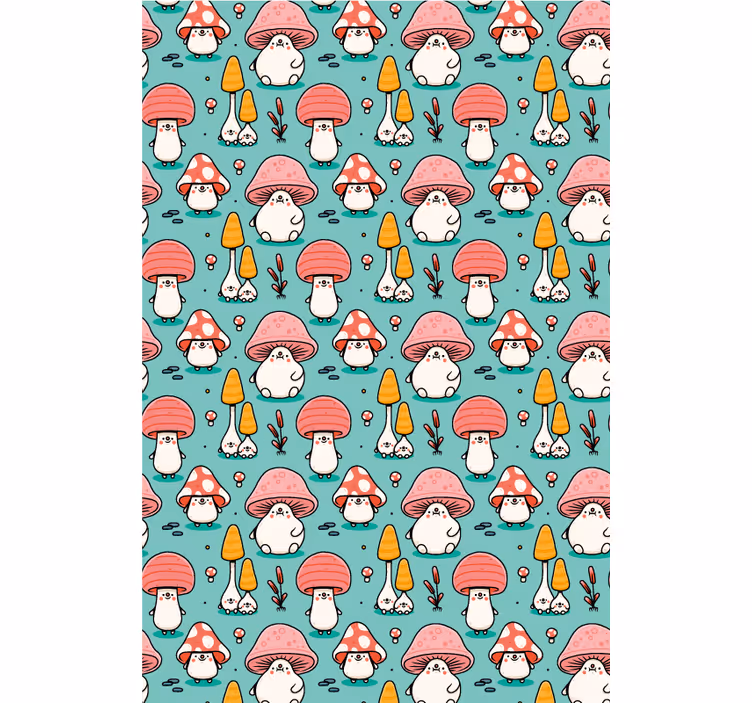 Carta da parati cameretta personaggi fungo baby - TenStickers