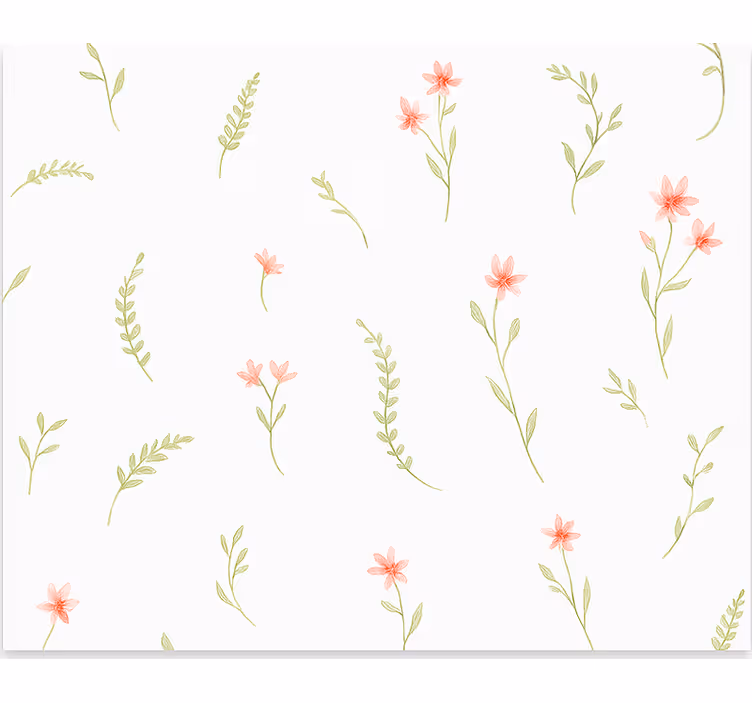 Carta da parati cameretta fiori di campo pastello - TenStickers