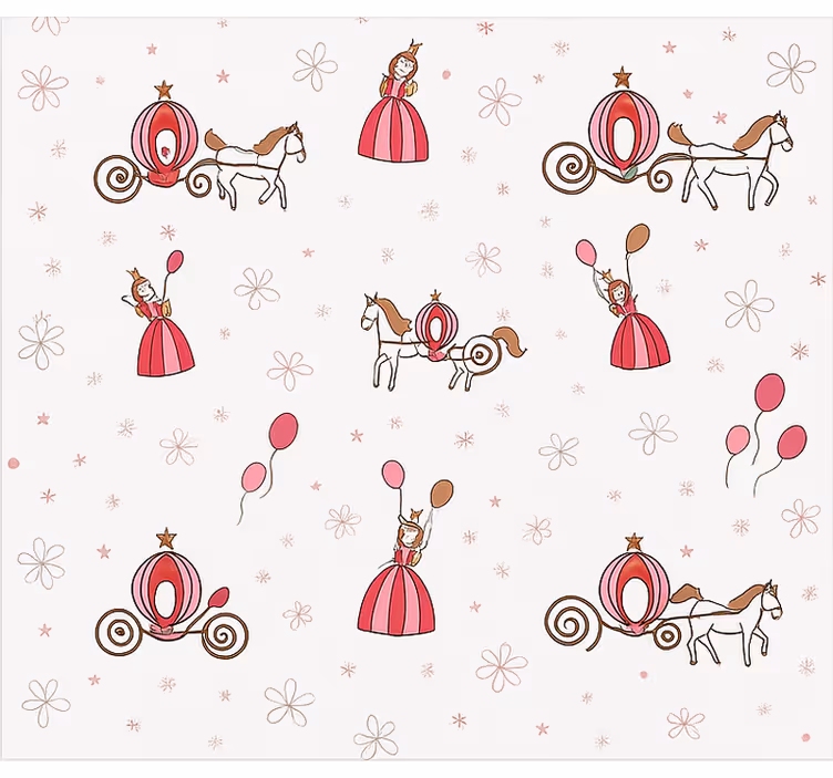 Carta da parati cameretta principessa delle favole - TenStickers
