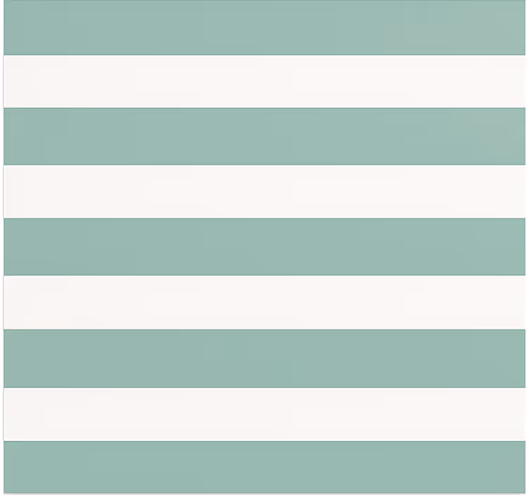 Carta da parati sala da pranzo verde teal righe - TenStickers