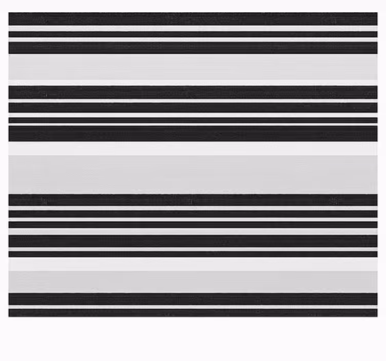 Carta da parati bagno righe bianco e nero - TenStickers