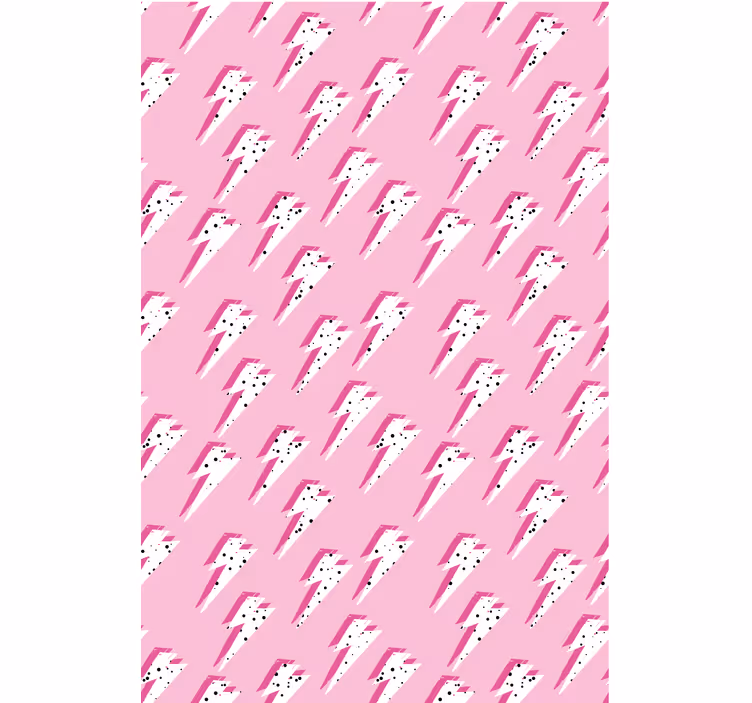Carta da parati camera ragazzi raggi bianchi su sfondo rosa - TenStickers