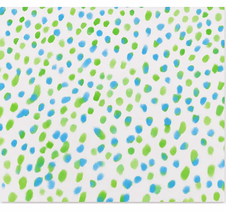 Carta da parati camera ragazzi pois blu e verdi - TenStickers