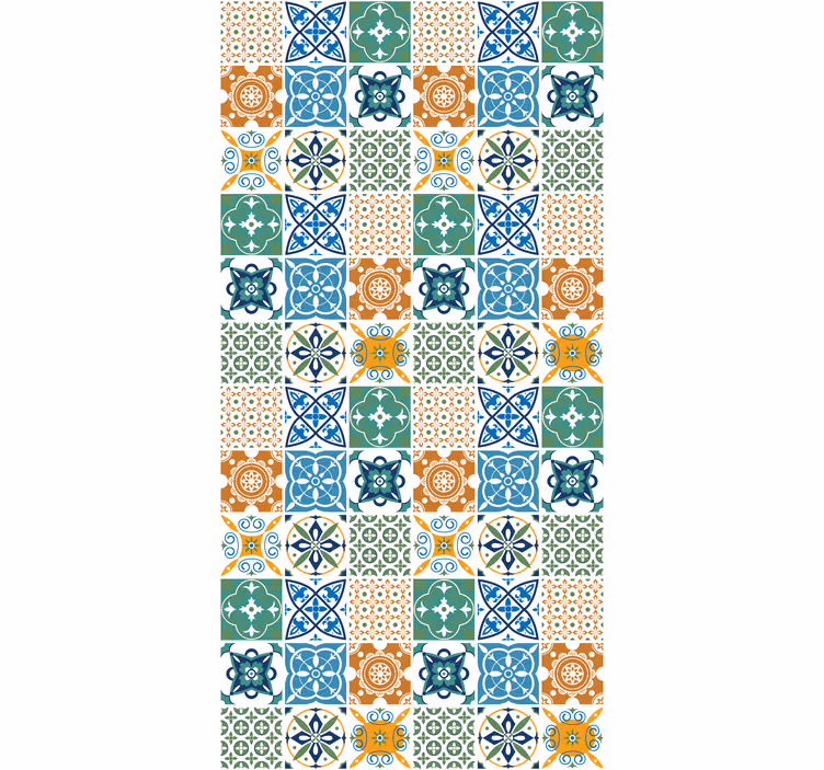 Carta da parati cucina mix piastrelle in porcellana - TenStickers