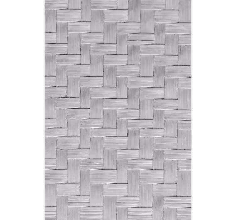 Carta da parati soggiorno texture grigia intrecciata - TenStickers