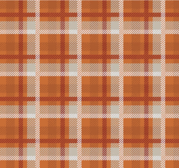 Carta da parati soggiorno calore a motivi plaid - TenStickers