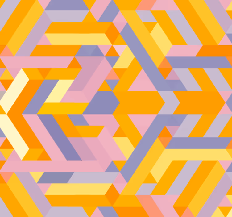 Carta da parati bagno sovrapposizione geometrica - TenStickers