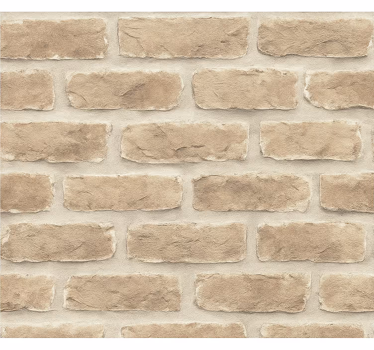 Carta da parati camera da letto mattone sandstone rustico - TenStickers