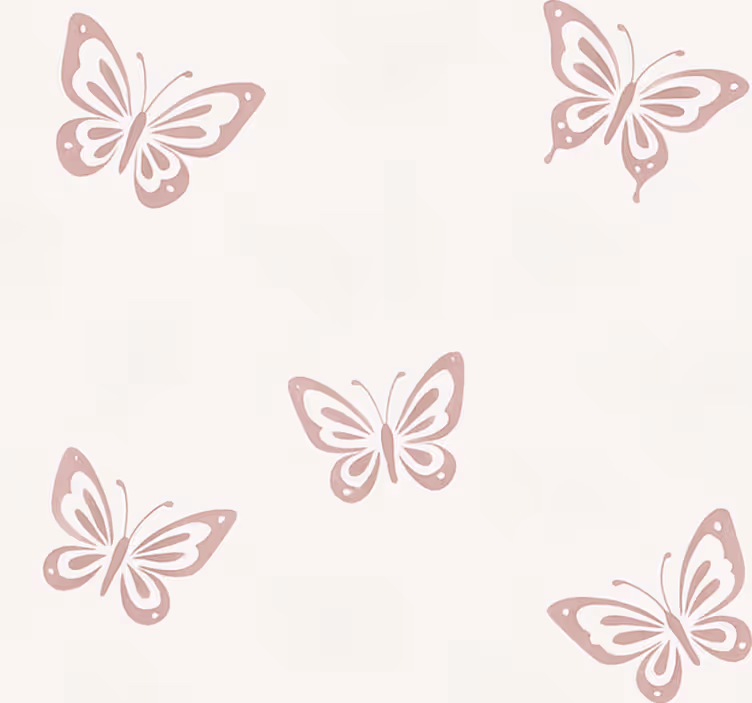 Carta da parati camera da letto farfalla giocosa - TenStickers