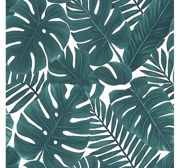 Carta da parati soggiorno foglie di palma tropicali - TenStickers
