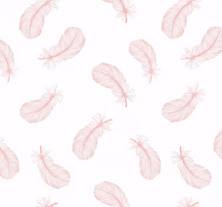 Carta da parati soggiorno motivo piume rosa - TenStickers