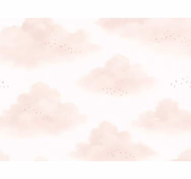 Carta da parati cameretta nuvole rosa - TenStickers