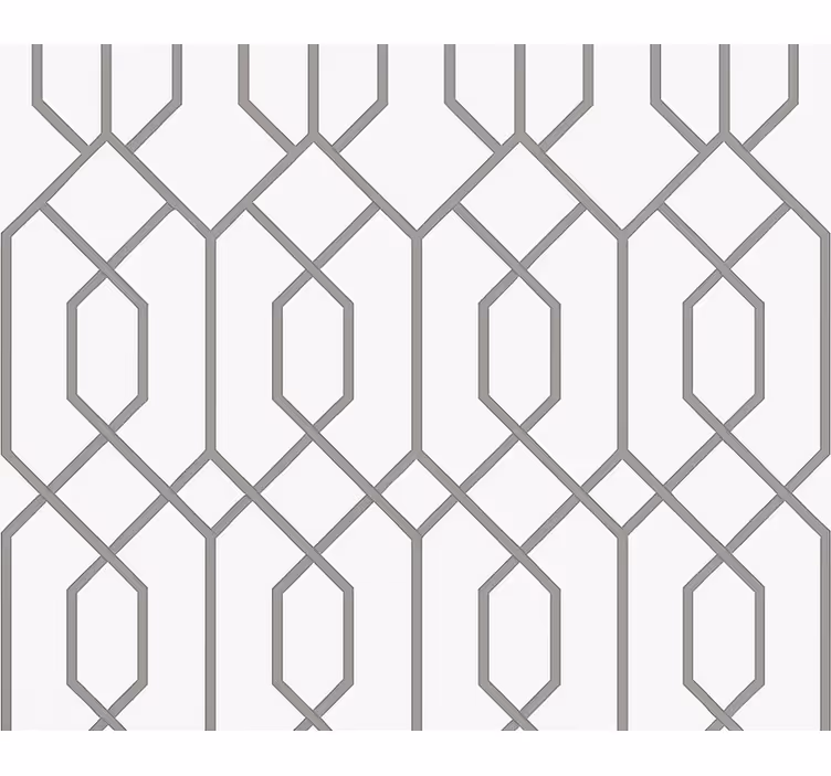 Carta da parati soggiorno geometrica grigia - TenStickers
