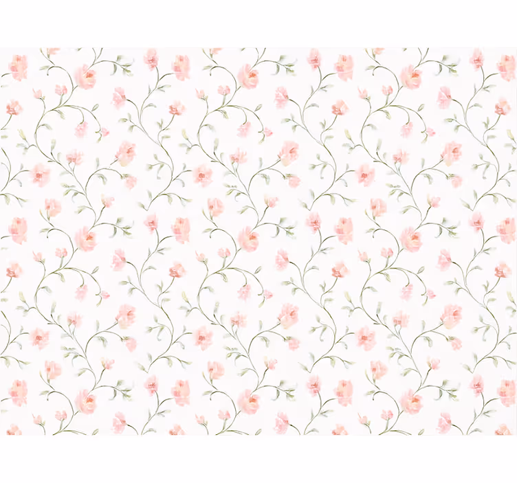 Carta da parati camera da letto fiore rosa botanico - TenStickers
