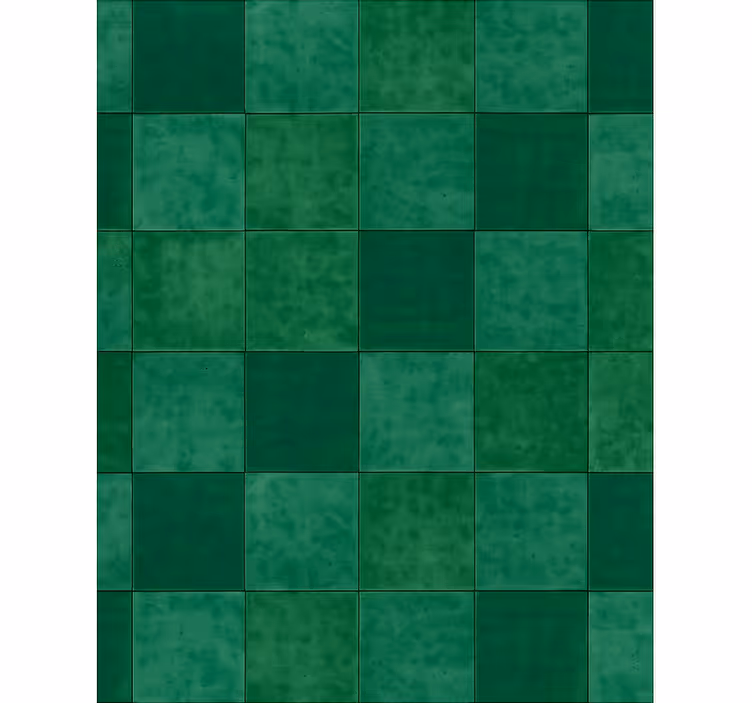 Carta da parati cucina effetto piastrelle smeraldo - TenStickers