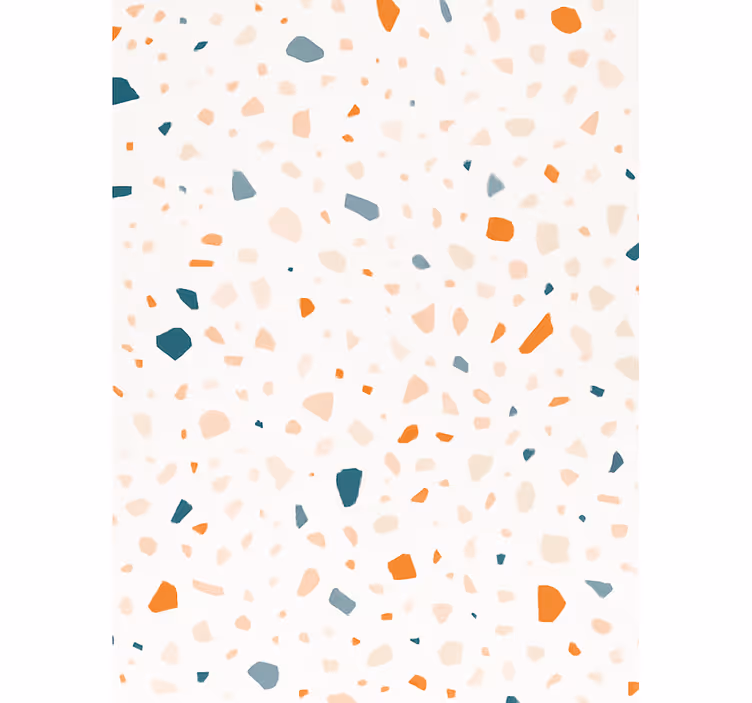 Carta da parati astratta teal e terracotta maculato - TenStickers