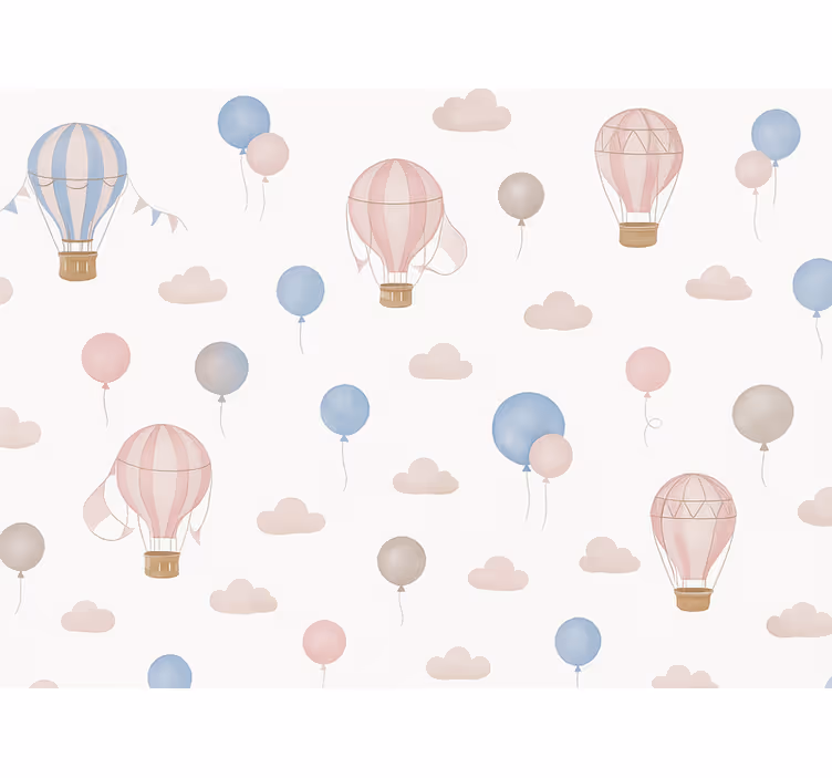 Carta da parati neonato palloncini sogno pastello - TenStickers