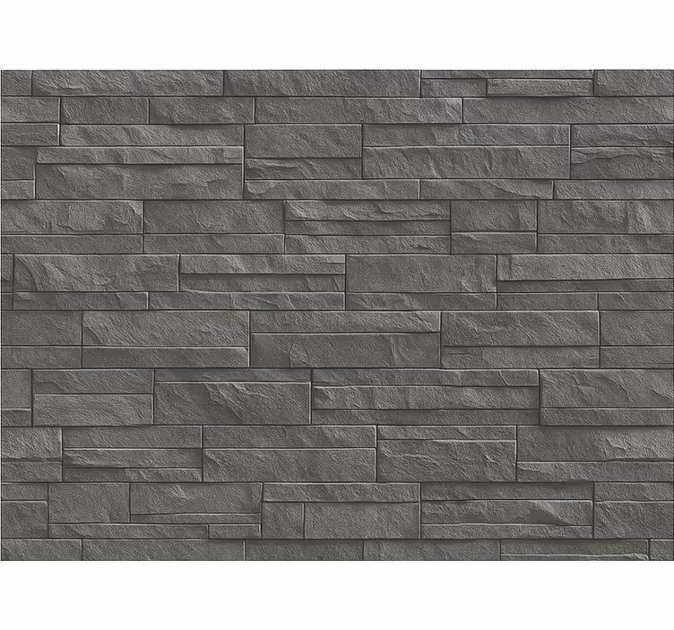 Carta da parati effetto pietra pietra ledge charcoal - TenStickers
