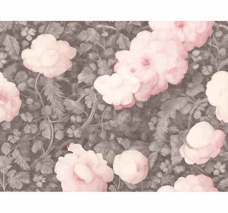 Carta da parati floreale fiori di lino vintage - TenStickers