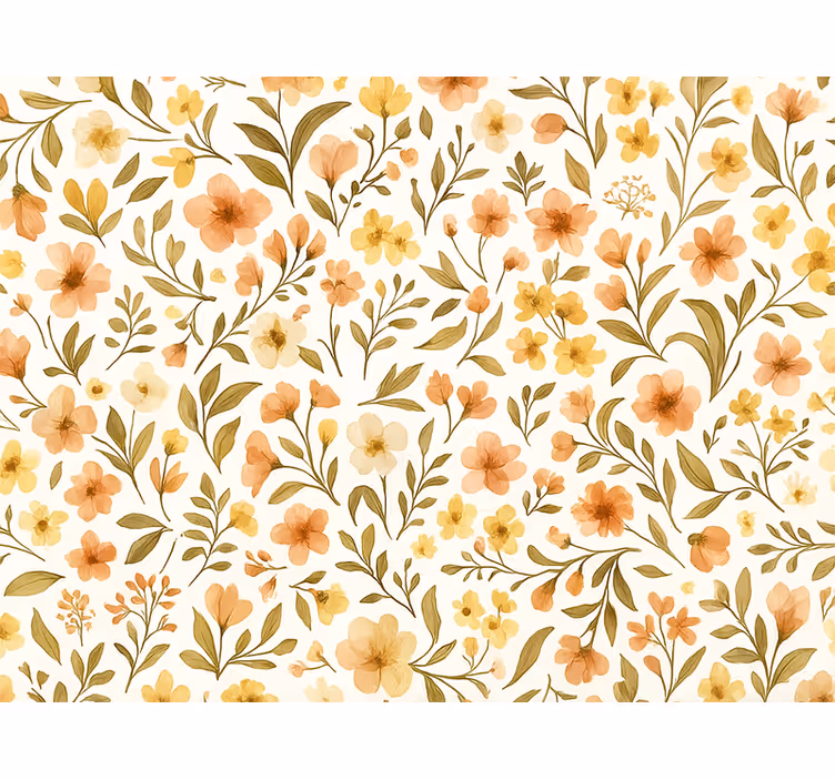 Carta da parati camera da letto fiori vintage - TenStickers