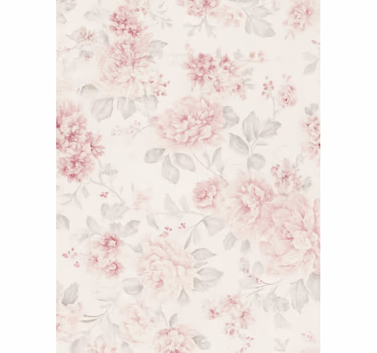 Carta da parati camera da letto design floreale rosa vintage - TenStickers