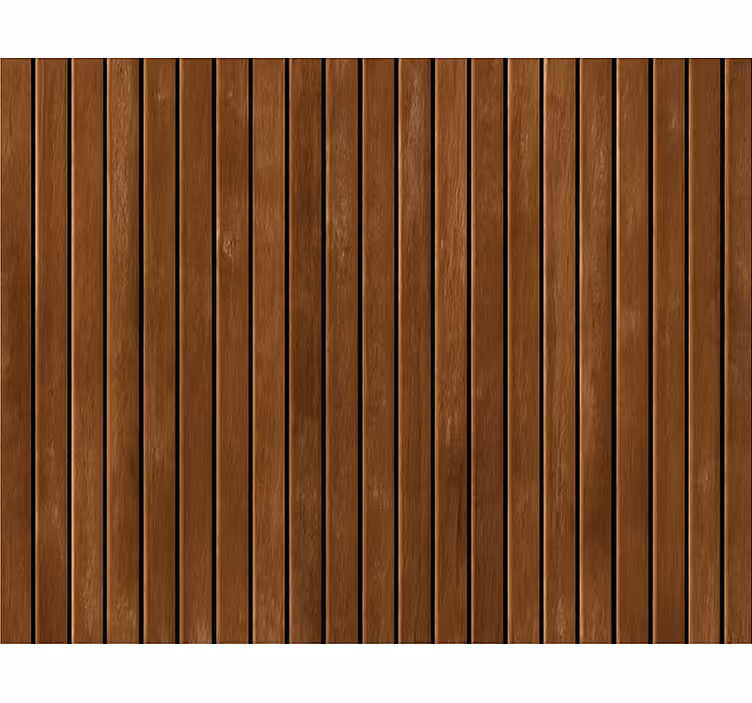 Carta da parati soggiorno listelli legno marrone scuro - TenStickers