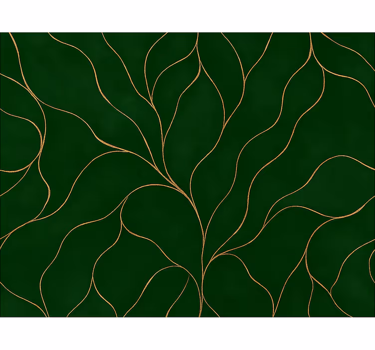 Carta da parati camera da letto texture marmo verde e oro - TenStickers