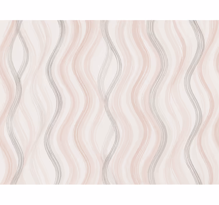 Carta da parati cameretta linee acquerello grigio rosa - TenStickers