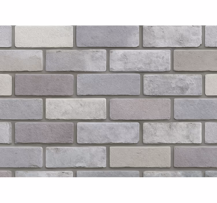 Carta da parati soggiorno mattone grigio chiaro - TenStickers