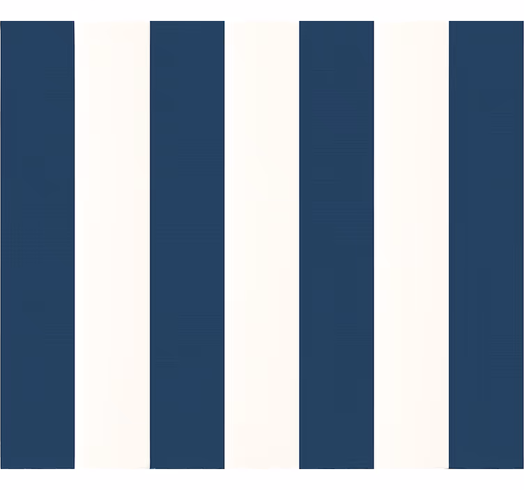 Carta da parati cameretta righe spesse blu e bianche - TenStickers